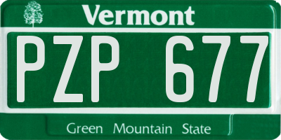 VT license plate PZP677