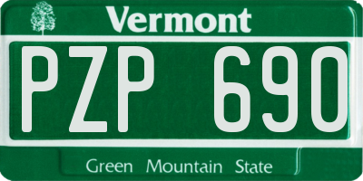 VT license plate PZP690
