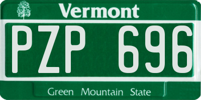 VT license plate PZP696