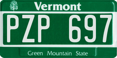 VT license plate PZP697