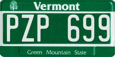 VT license plate PZP699