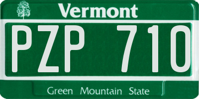 VT license plate PZP710