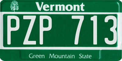 VT license plate PZP713