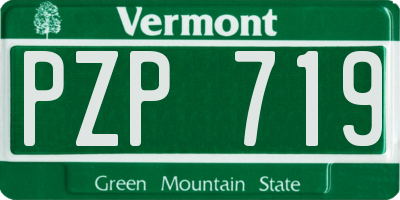 VT license plate PZP719
