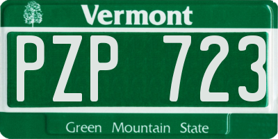 VT license plate PZP723