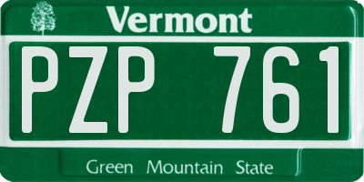 VT license plate PZP761