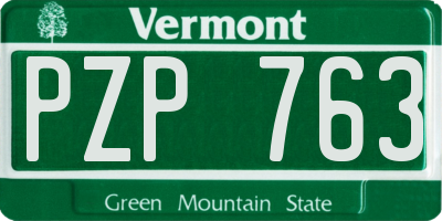 VT license plate PZP763