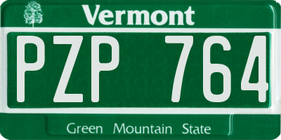 VT license plate PZP764