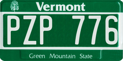 VT license plate PZP776