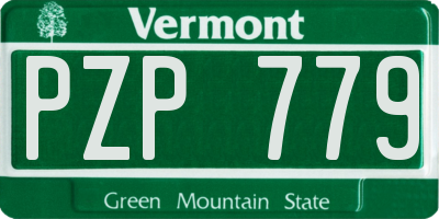 VT license plate PZP779