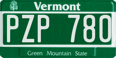 VT license plate PZP780