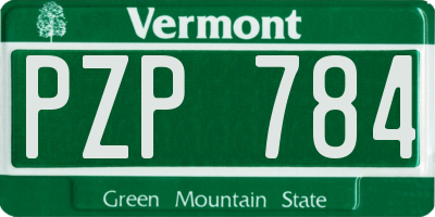 VT license plate PZP784