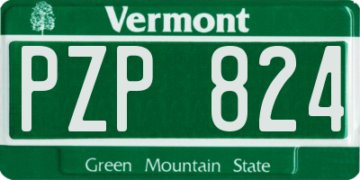 VT license plate PZP824
