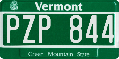 VT license plate PZP844