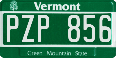 VT license plate PZP856