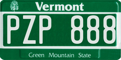VT license plate PZP888