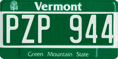 VT license plate PZP944