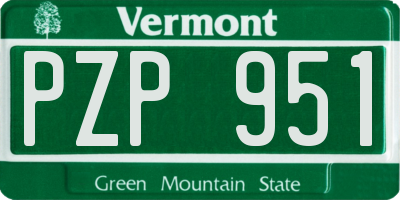 VT license plate PZP951