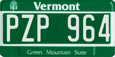 VT license plate PZP964