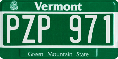 VT license plate PZP971