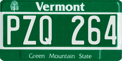 VT license plate PZQ264