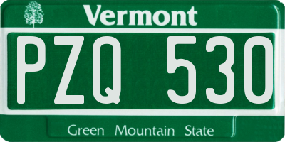 VT license plate PZQ530