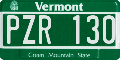 VT license plate PZR130