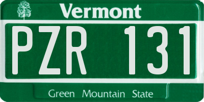 VT license plate PZR131