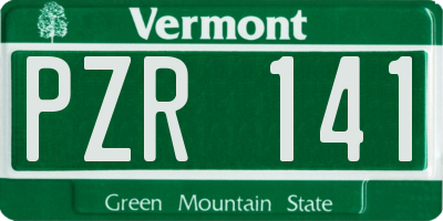 VT license plate PZR141