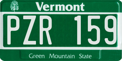 VT license plate PZR159
