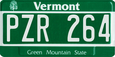 VT license plate PZR264