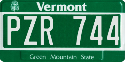 VT license plate PZR744
