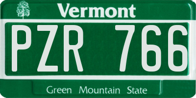 VT license plate PZR766