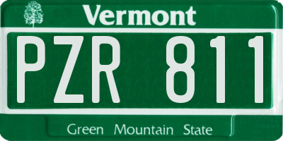 VT license plate PZR811