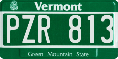 VT license plate PZR813