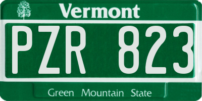 VT license plate PZR823