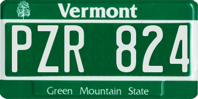 VT license plate PZR824