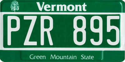 VT license plate PZR895
