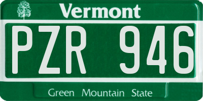 VT license plate PZR946