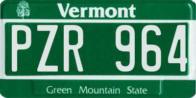 VT license plate PZR964