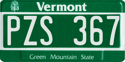VT license plate PZS367