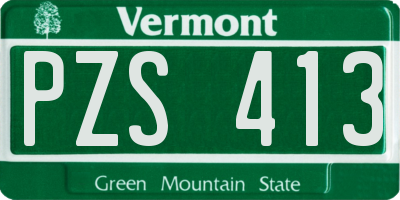 VT license plate PZS413