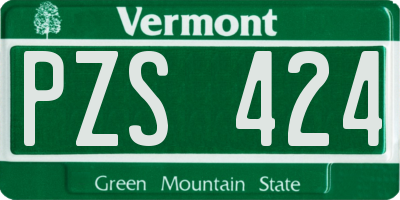 VT license plate PZS424