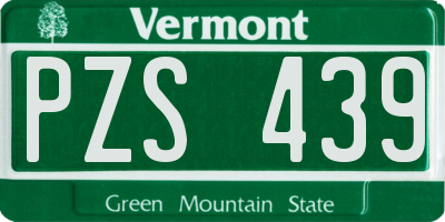 VT license plate PZS439