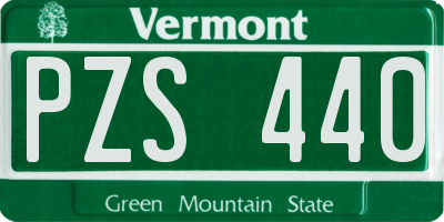 VT license plate PZS440