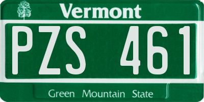 VT license plate PZS461