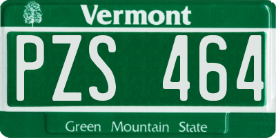 VT license plate PZS464