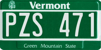 VT license plate PZS471