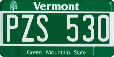 VT license plate PZS530