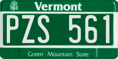 VT license plate PZS561